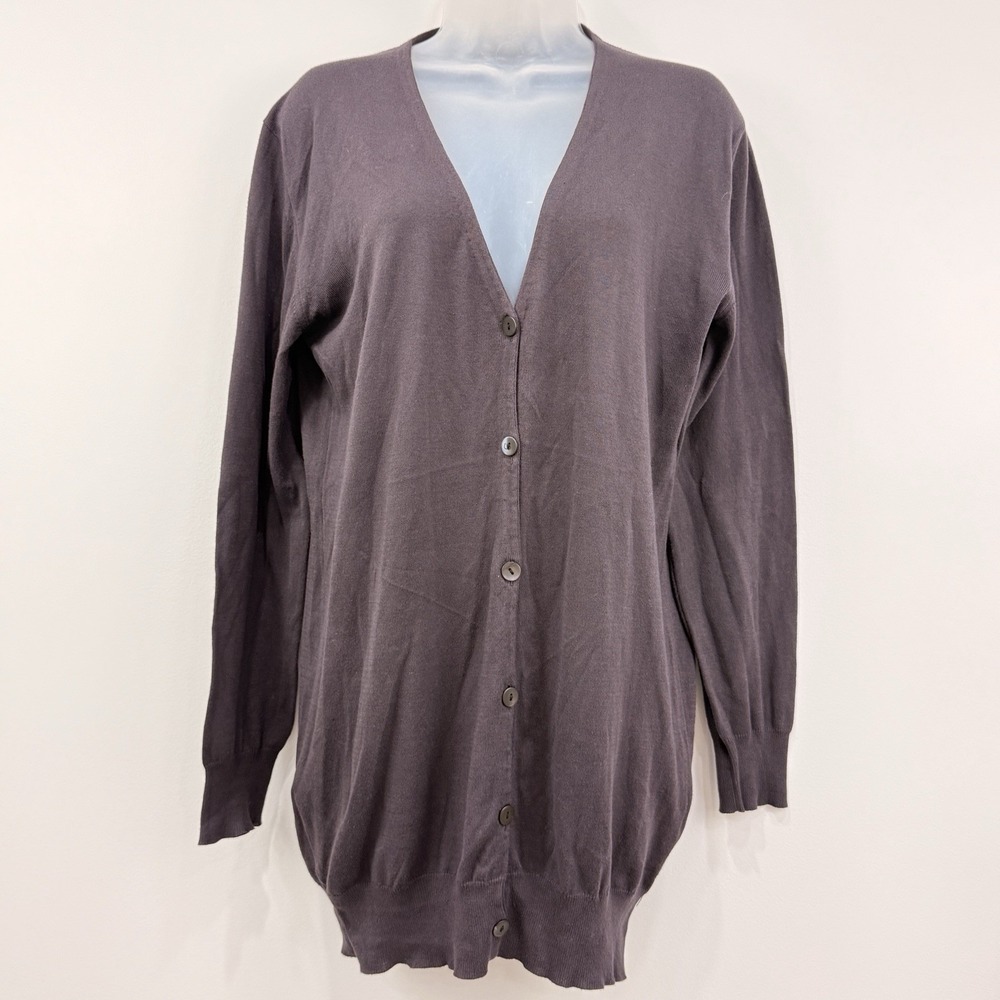 Miu Miu Cardiganβ Women's 42 Gray Capsule Minimal Cotton Old Money Lightweight